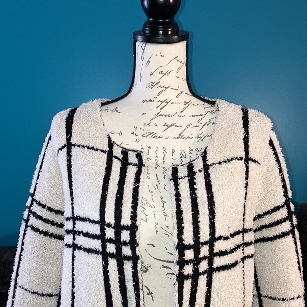 Chico’s Collarless Open Front Cardigan, Size 2 - Picture 2 of 7